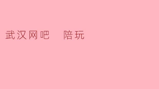 武汉网吧 陪玩
